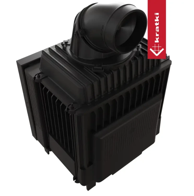 Widok z tyłu kominka żeliwnego Franek Deco 10 kW