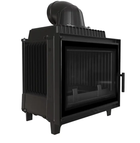 Widok z boku kominka żeliwnego Franek Deco 12 kW