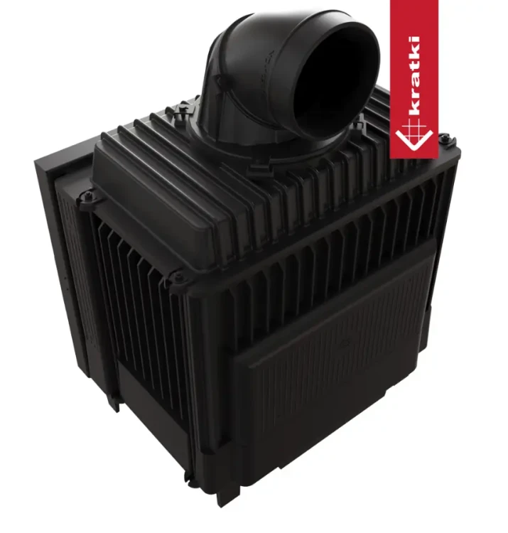 Widok z tyłu kominka Franek Deco 12 kW