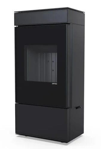 Kominek Defro Cube Mini 2.0, ciemne wyłożenie paleniska
