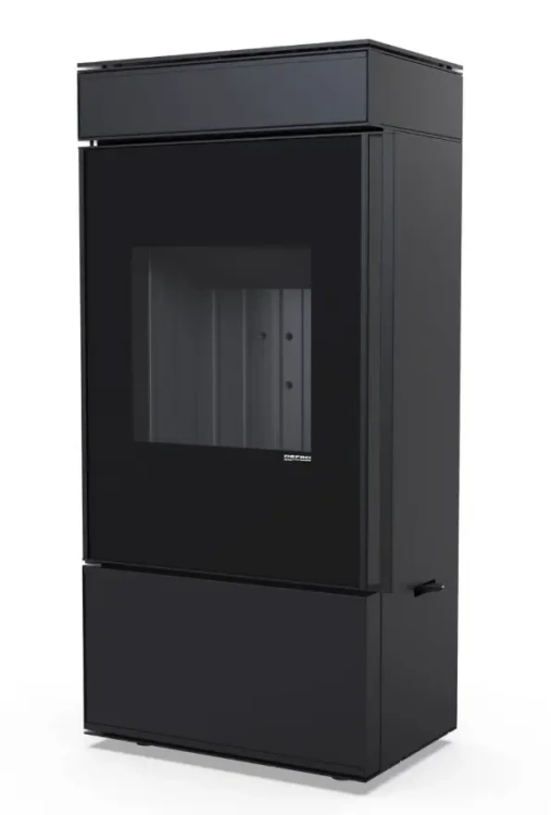 Kominek Defro Cube Mini 2.0, ciemne wyłożenie paleniska