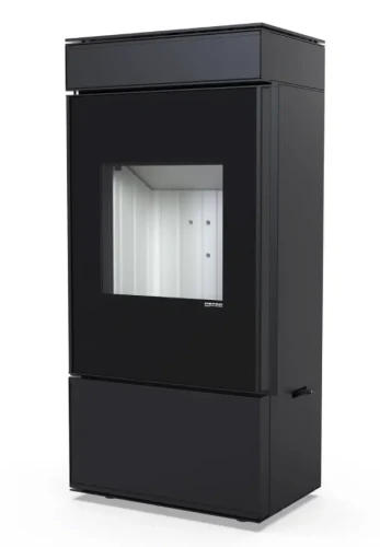 Piec stalowy Defro Cube Mini 2.0, jasne wyłożenie paleniska