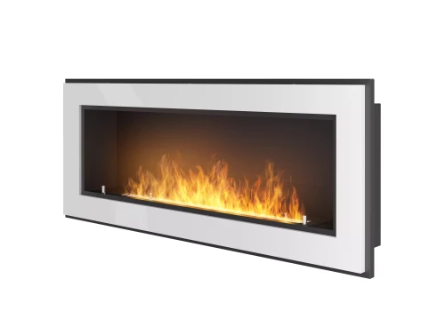 Biokominek Frame 1200 z szybą w kolorze białym