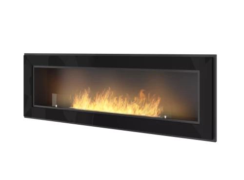 Biokominek Frame 1500 w kolorze czarnym z szybą