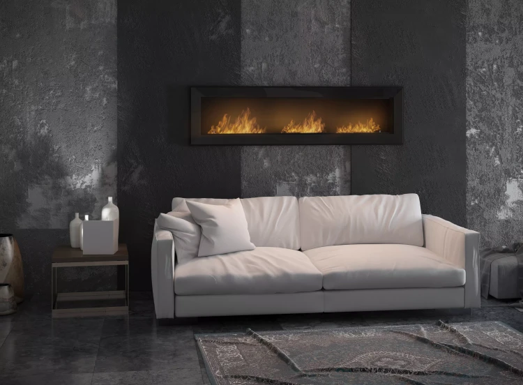 Zabudowany biokominek Frame 1800 z szybą