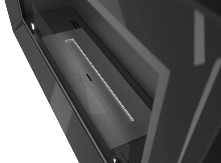 Wnętrze biokominka SimpleFire Frame 900 z szybą