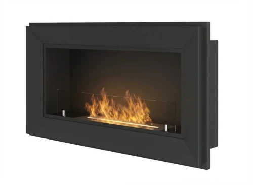 Biokomnek SimpleFire Frame 900 w kolorze czarny mat z szybą