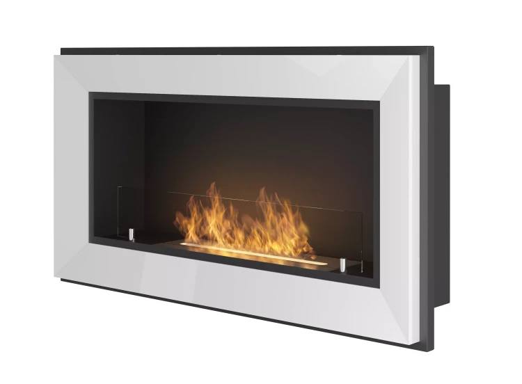 Biokomnek SimpleFire Frame 900 w kolorze białym z szybą