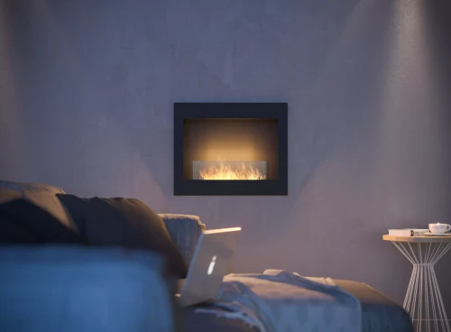 Zabudowany biokominek SimpleFire Frame 600 z szybą