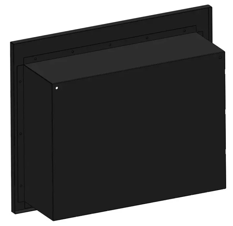 Widok z tyłu biokominka SimpleFire Frame 600 z szybą