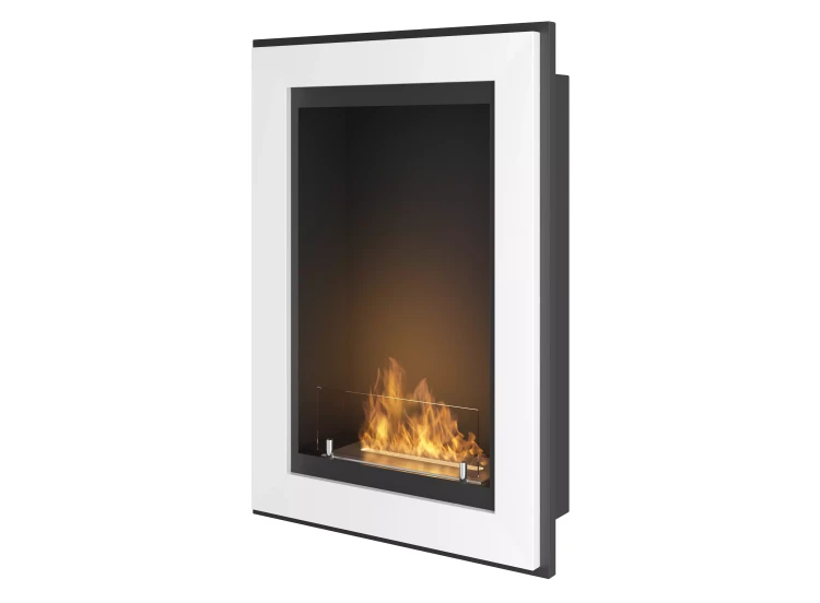 Biokominek SimpleFire Frame 550 w kolorze  białym z szybą