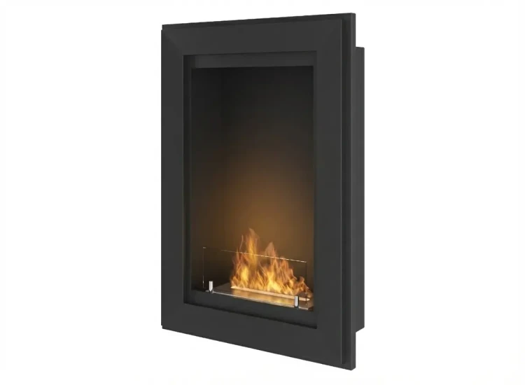 Biokominek SimpleFire Frame 550 w kolorze czarny mat z szybą