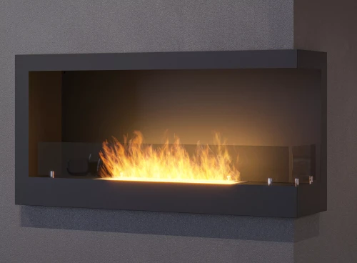 Wizualizacja płomienia w biokominku SimpleFire Corner 900 R z szybami