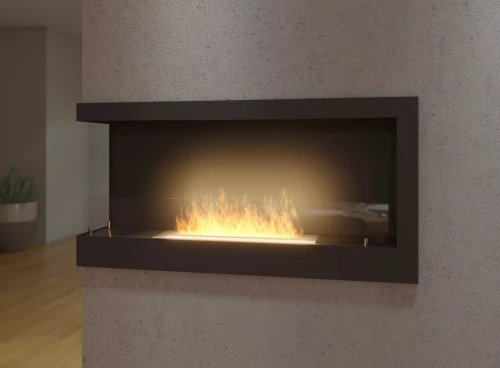 Wizualizacja płomienia w biokominku SimpleFire Corner 900 L z szybami