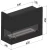 Wymiary biokominka SimpleFire Corner 600 L