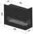 Wymiary biokominka SimpleFire Corner 600 R