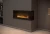 Zbliżenie na wizualizację zabudowanego  biokominka SimpleFire Corner 1200 R z szybami