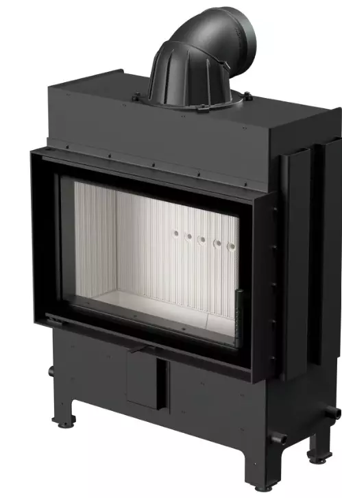 Kominek Lucy Slim 10 kW - widok z boku