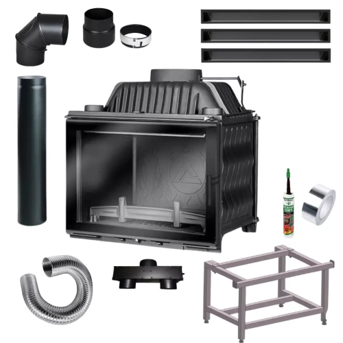Kominek żeliwny Kawmet Kompakt W17 EKO Decor 12,3 kW - zestaw montażowy