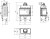 Kominek stalowy Lusy Slim Lewy 8 kW - wymiary