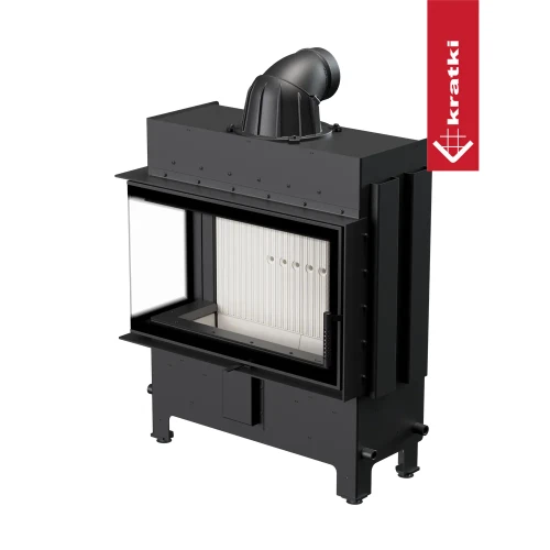Kominek stalowy Lucy Slim 10 kW Lewy fi 160