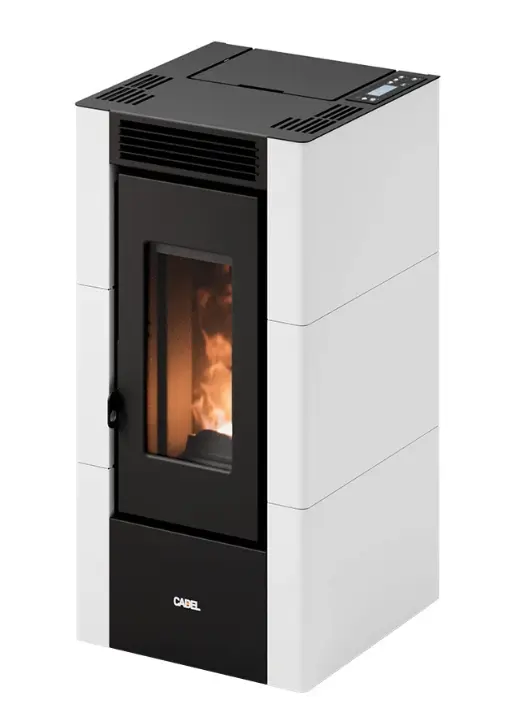 Piec Cadel Cristal 6 kW - obudowa w kolorze białym