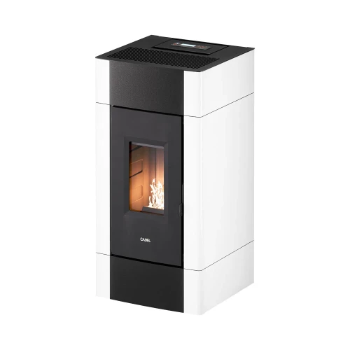 Piec na pelet Cadel Cristal 9 kW w kolorze białym