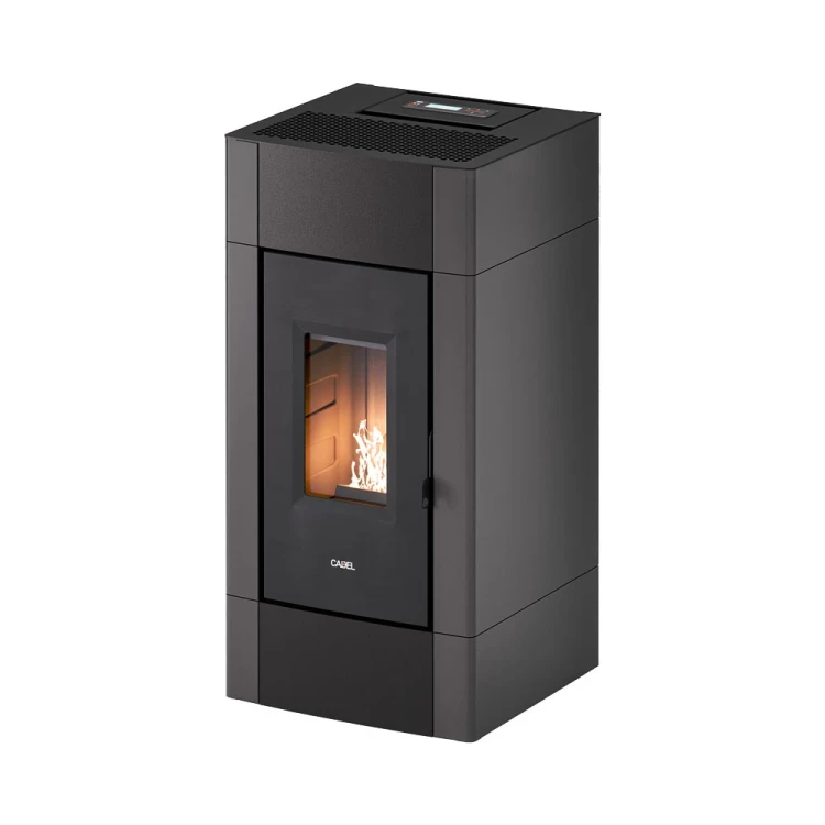Piec na pelet Cadel Cristal 9 kW w kolorze antracyt