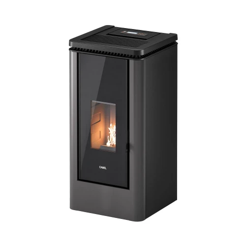 Piec na pelet Cadel Icon Plus 9 kW w kolorze antracytowym