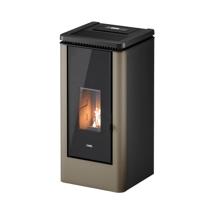 Piec na pelet Cadel Icon Plus 9 kW w kolorze jasnobrązowym