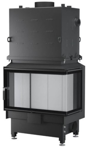 Wkłady kominkowe wodne Kominek z płaszczem wodnym Nemo 4B/24 Topeco 21 kW Narożny