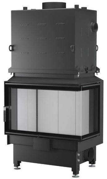 Wkłady kominkowe wodne Kominek z płaszczem wodnym Nemo 4B/24 Topeco 21 kW Narożny