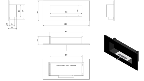 Delta 2 Czarny Horizontal z certyfikatem Tuv