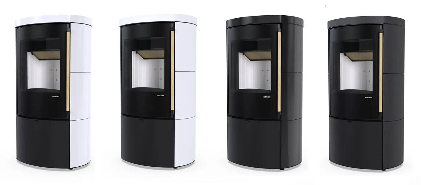 Wersje kolorystyczne kafli w piecu Ceres KRM