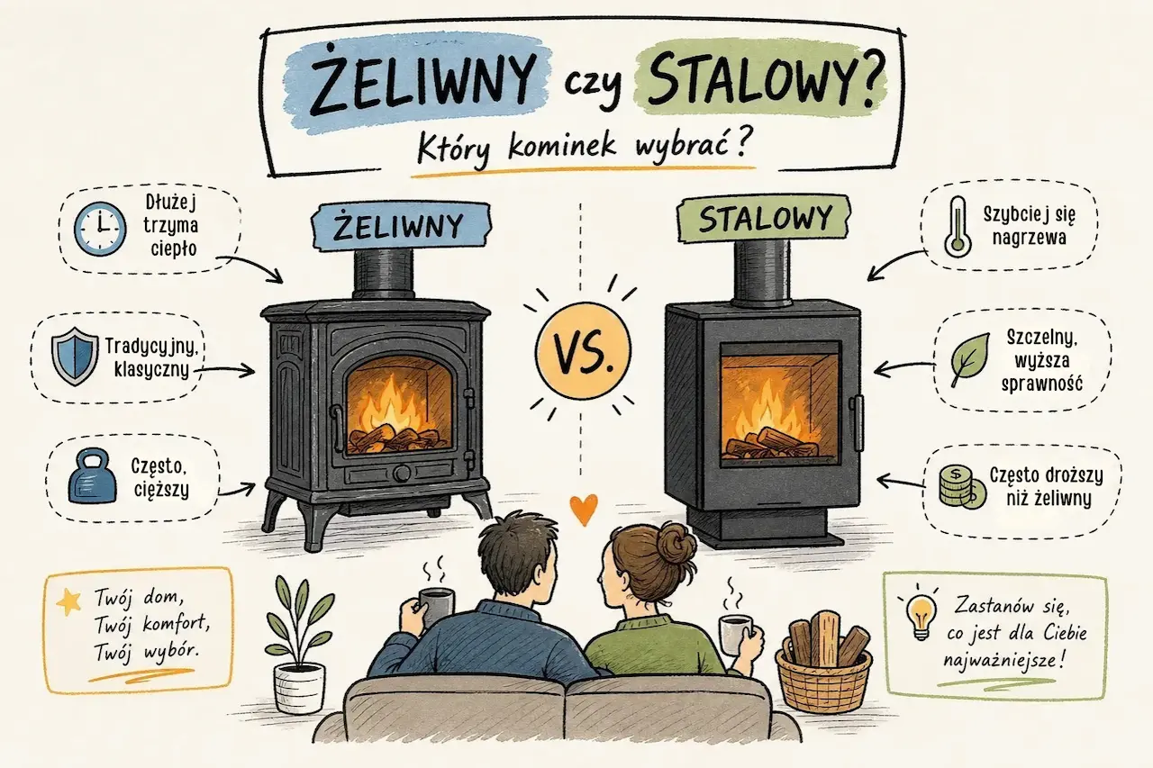 Kominek żeliwny czy stalowy: który sprawdzi się lepiej?