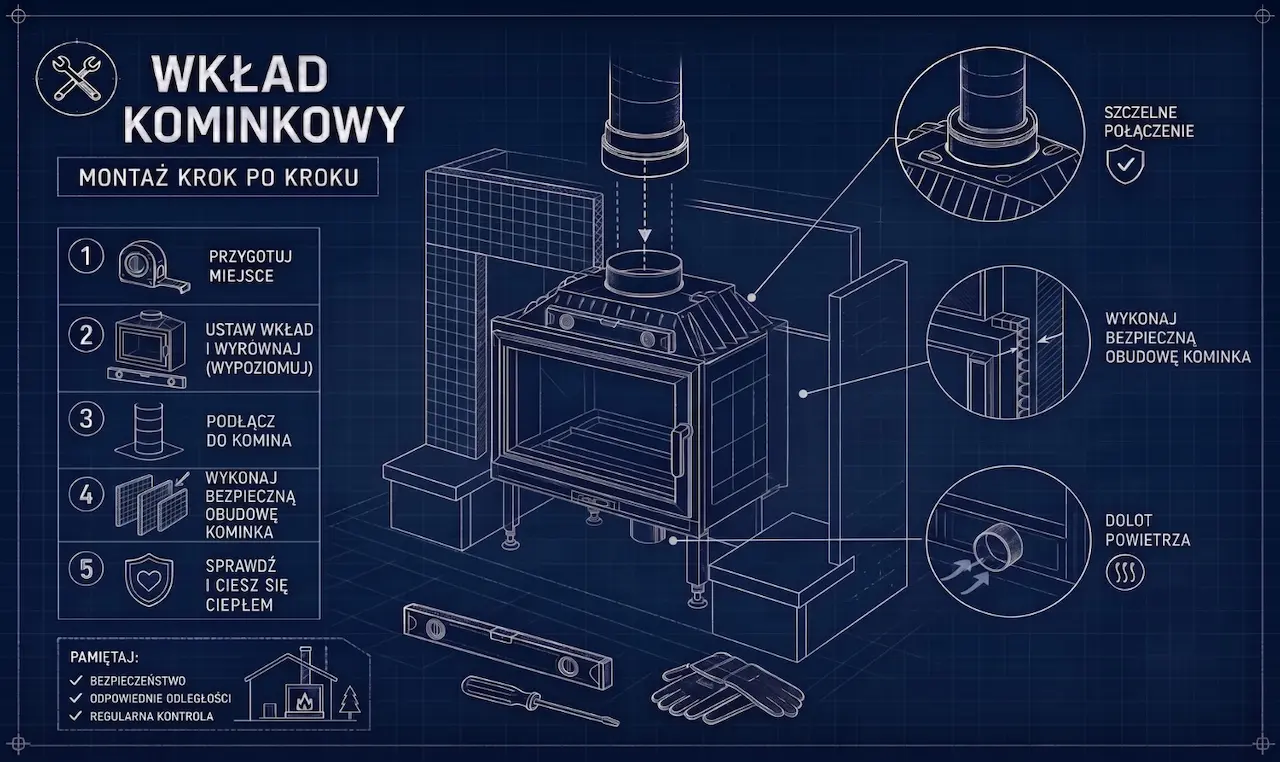 Jak zamontować wkład kominkowy. Krok po kroku