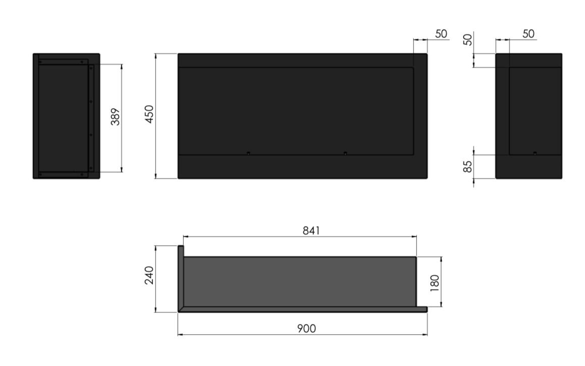 Biokominek SIMPLEFIRE CORNER 900 L
