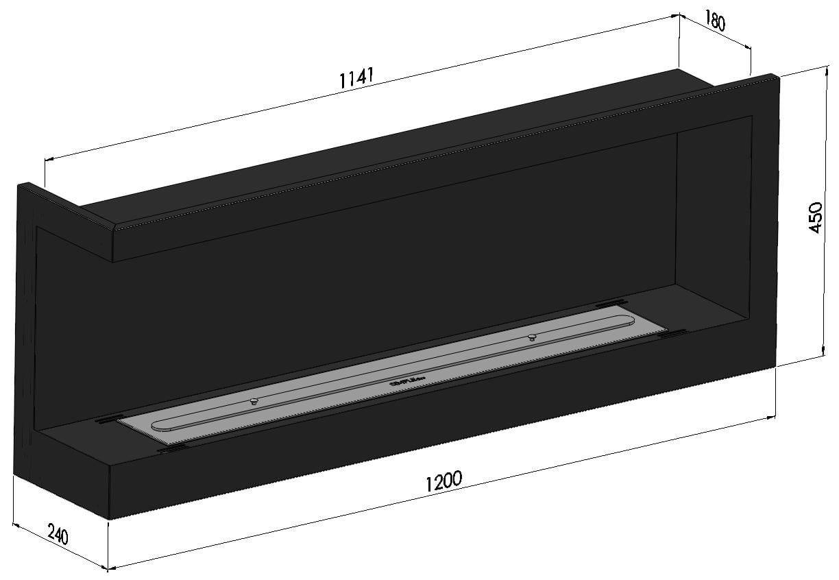 Biokominek SIMPLEFIRE CORNER 1200 L