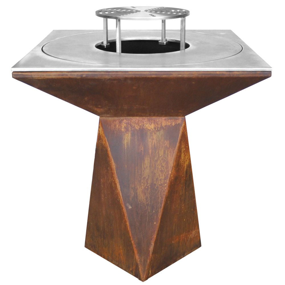 Palenisko-grill ogrodowy Artiss G1 corten + ruszt na nóżkach