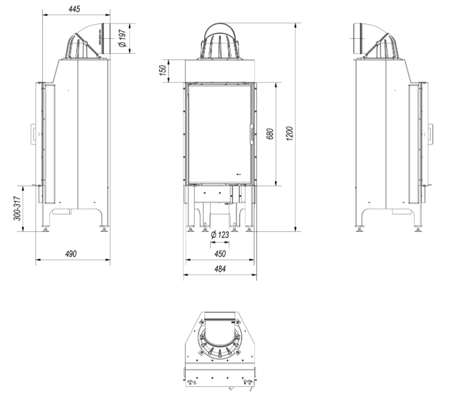 Nadia 9 kW podwójna szyba wymiary