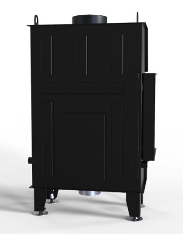 Kominek Impuls S narożny lewy, widok z tyłu