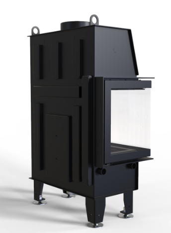 Kominek Impuls S narożny lewy, widok z lewej