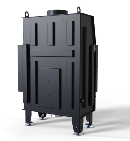 Wkład kominkowy Defro Impuls S BP, widok z tyłu