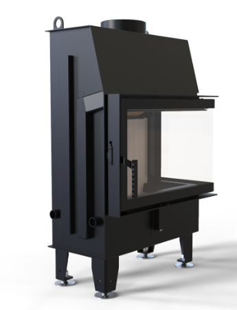 Wkład kominkowy Defro Impuls S BP, widok z lewej