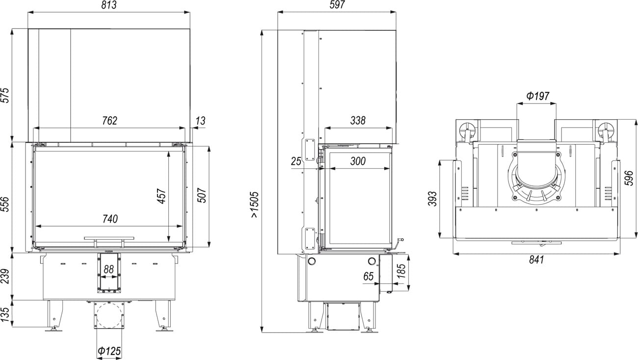 Kominek Defro Prima S C G 10 kW