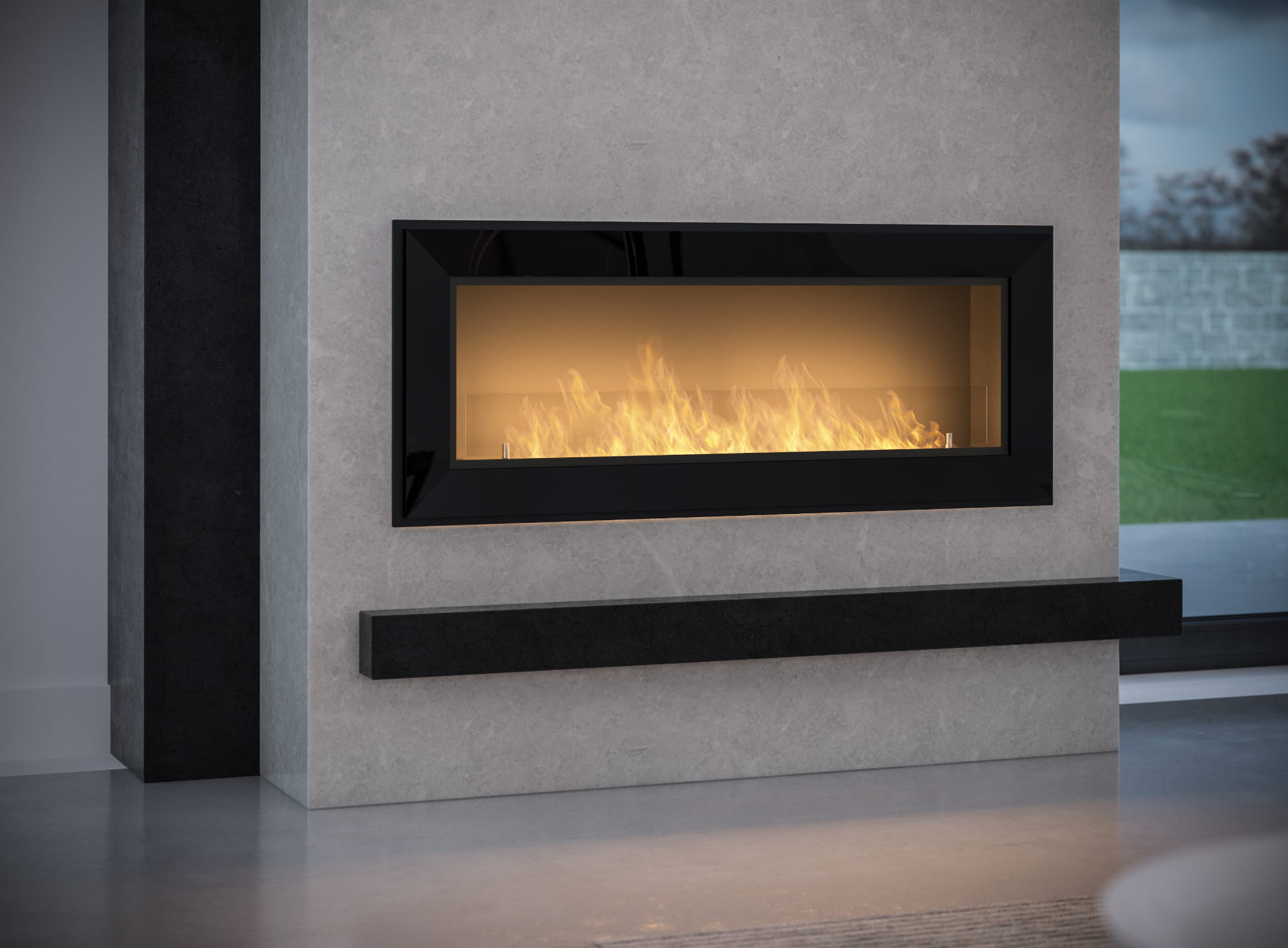 Zabudowany biokominek Simplefire Frame 1200