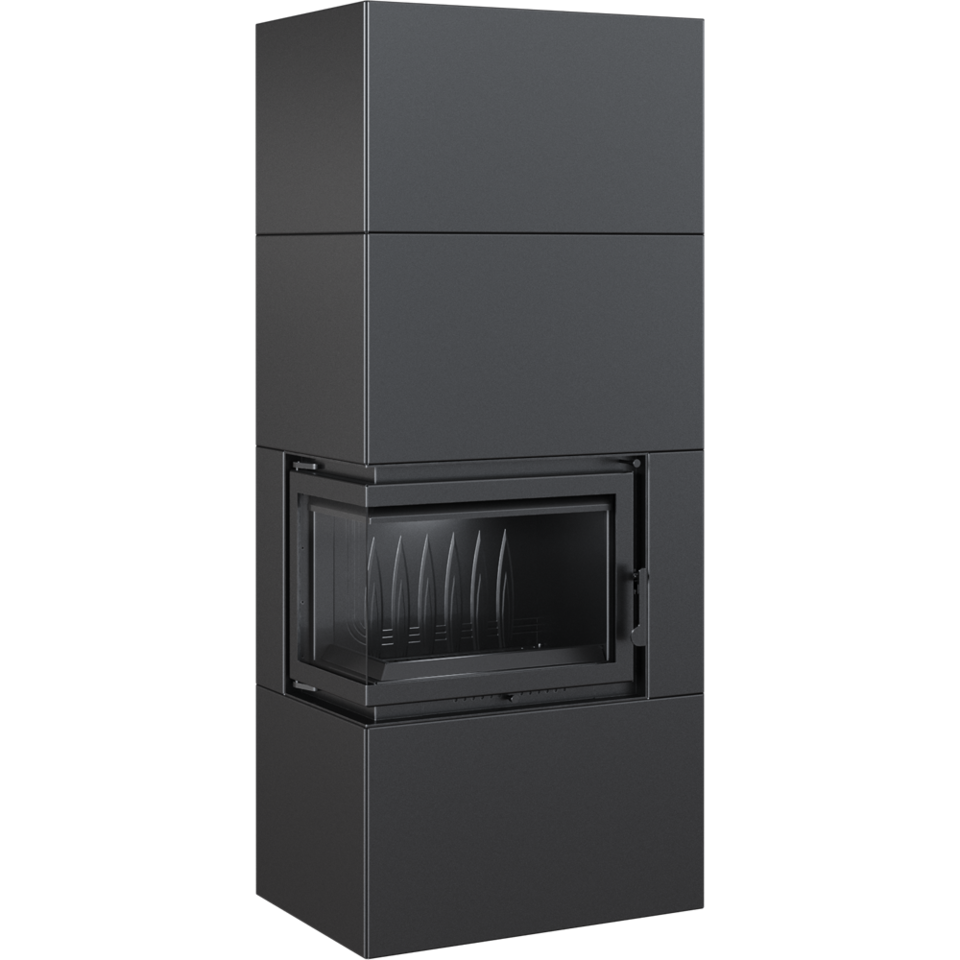 SIMPLE 8 BS lewy z zabudową BOX stalowy - czarny