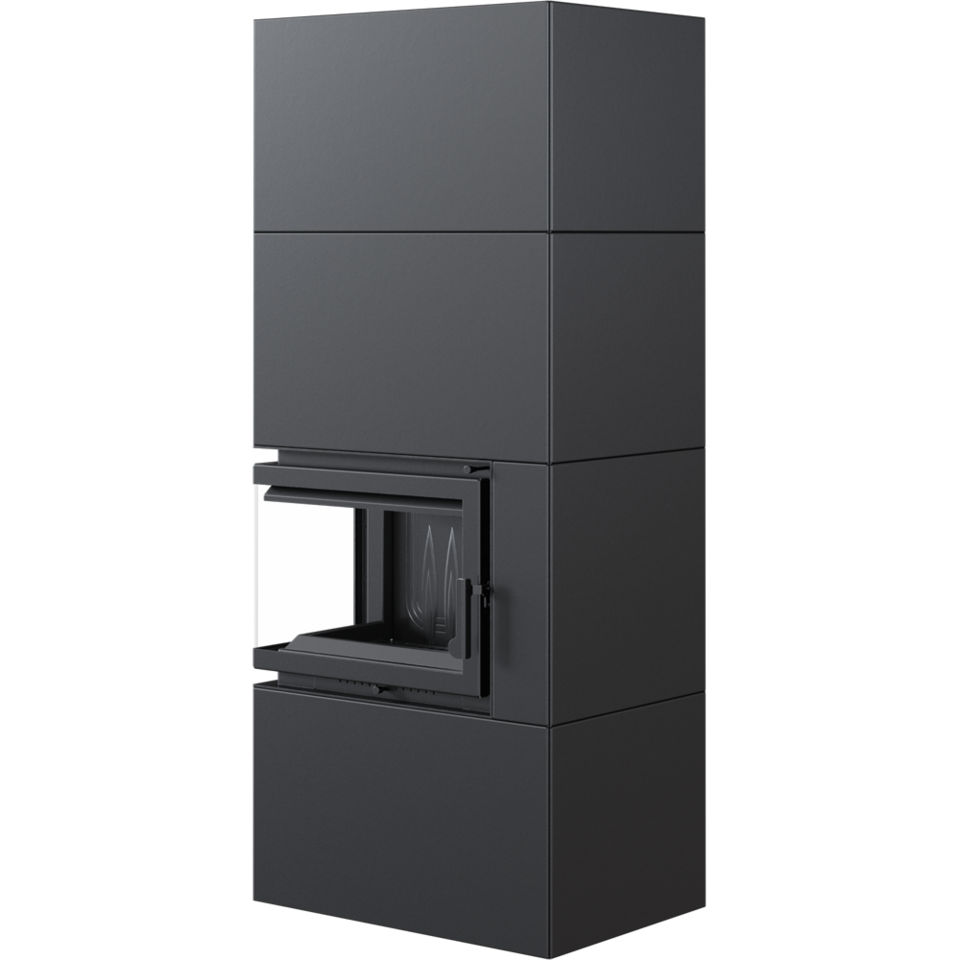 SIMPLE 8 BS lewy z zabudową BOX stalowy - czarny