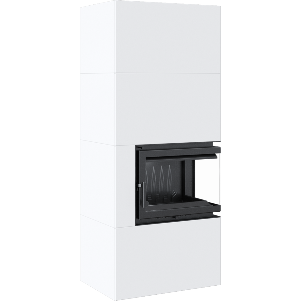 SIMPLE 8 BS prawy z zabudową BOX stalowy - biały