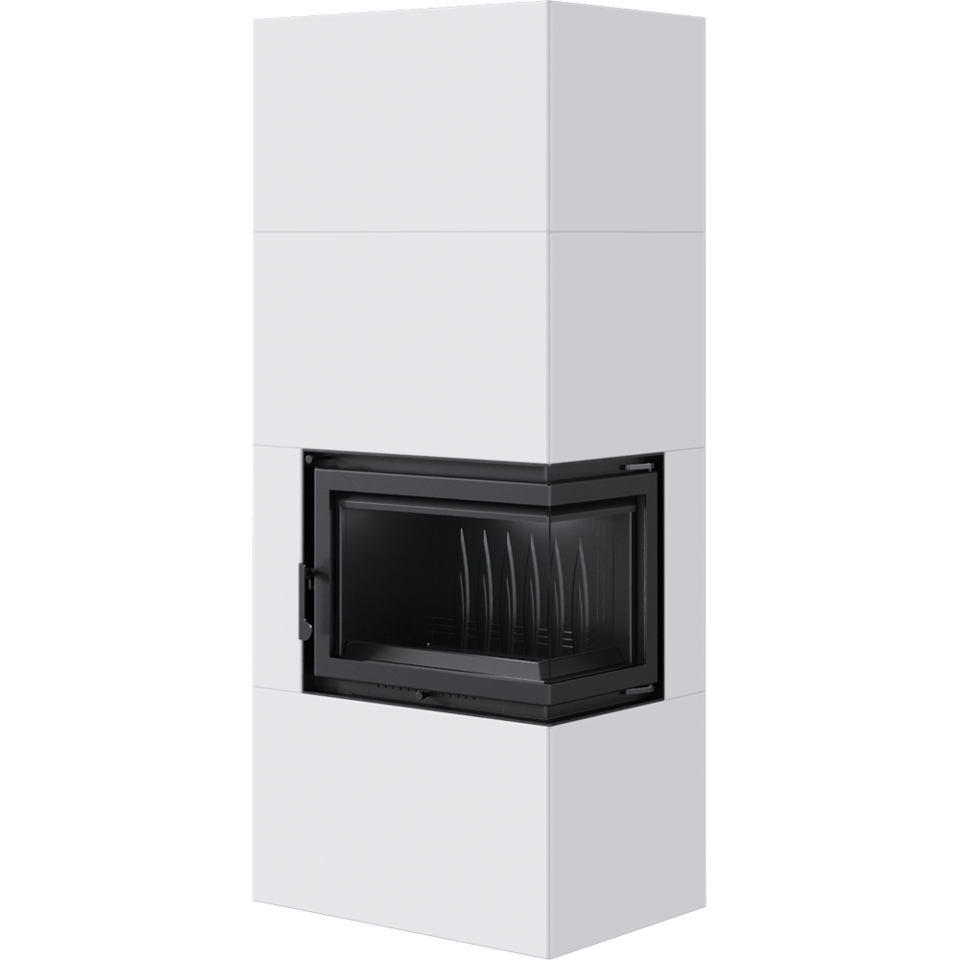 SIMPLE 8 BS prawy z zabudową BOX stalowy - biały